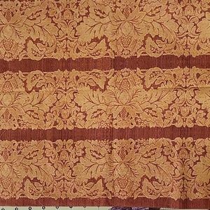 Tanish gold & brown with stripes and large flowers cotton quilt fabric 3/4 yard